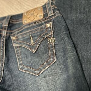 Miss Me Blue Jeans w/ Gold Accents